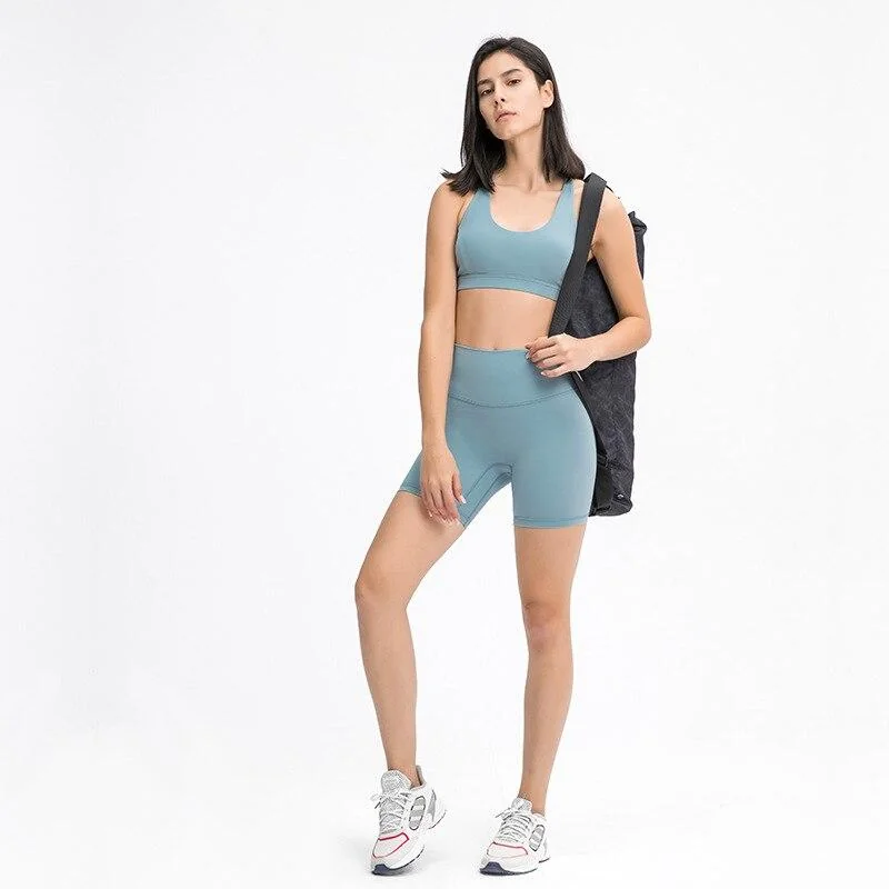 Stretchy Yoga Shorts for Women - Comfortable High Waist Activewear