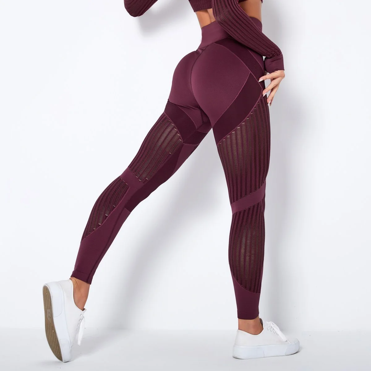 High-Waist Mesh Seamless Performance Leggings