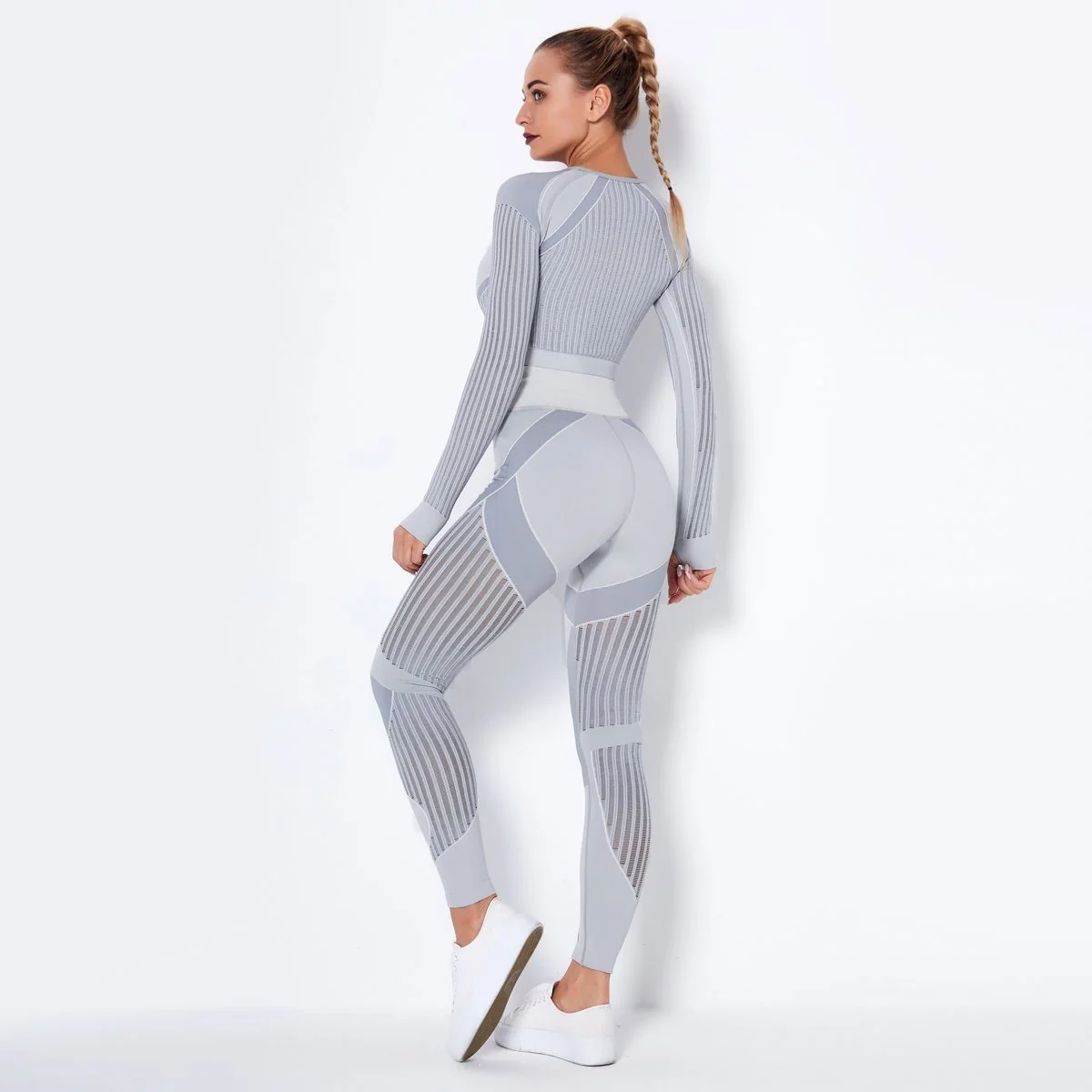 High-Waist Mesh Seamless Performance Leggings