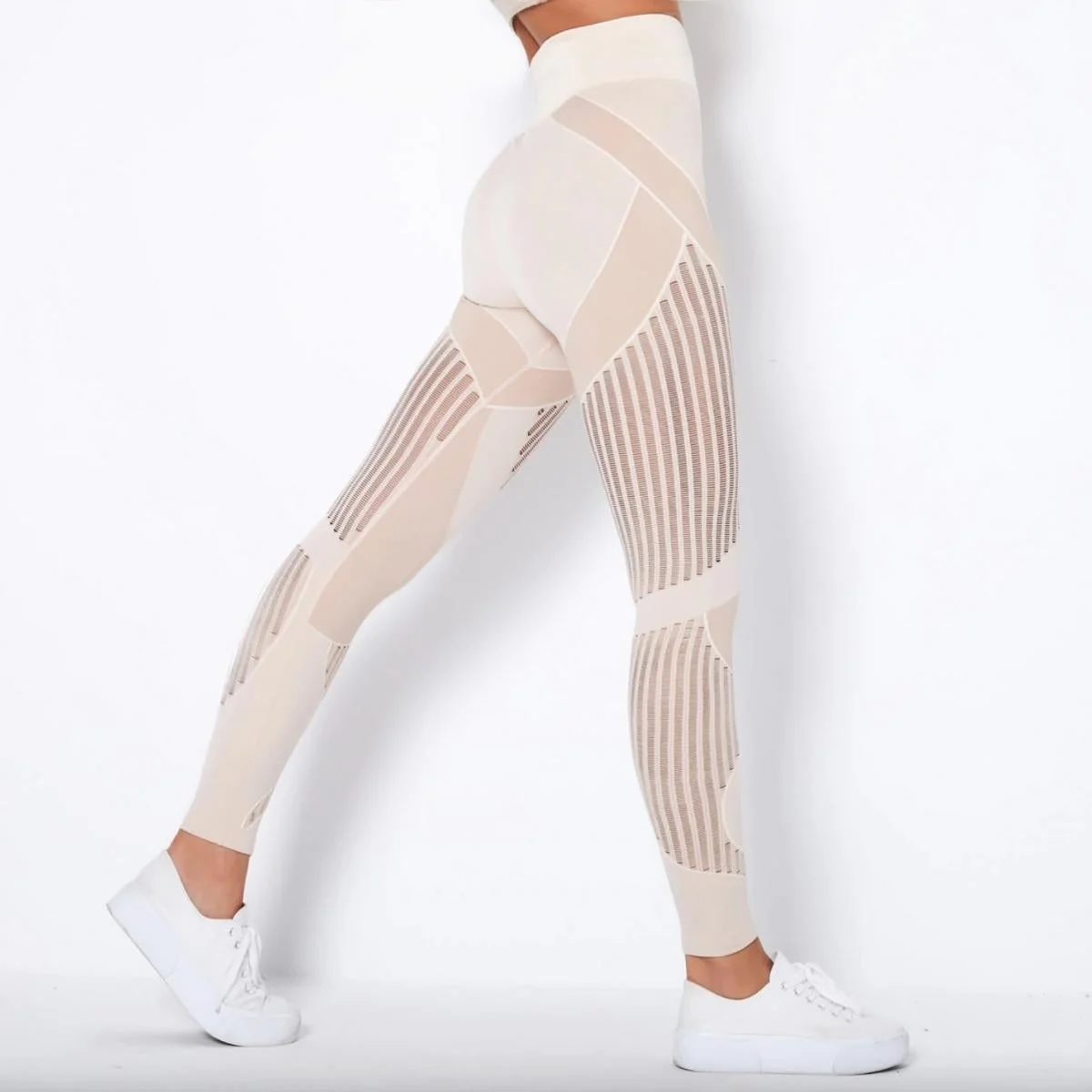 High-Waist Mesh Seamless Performance Leggings