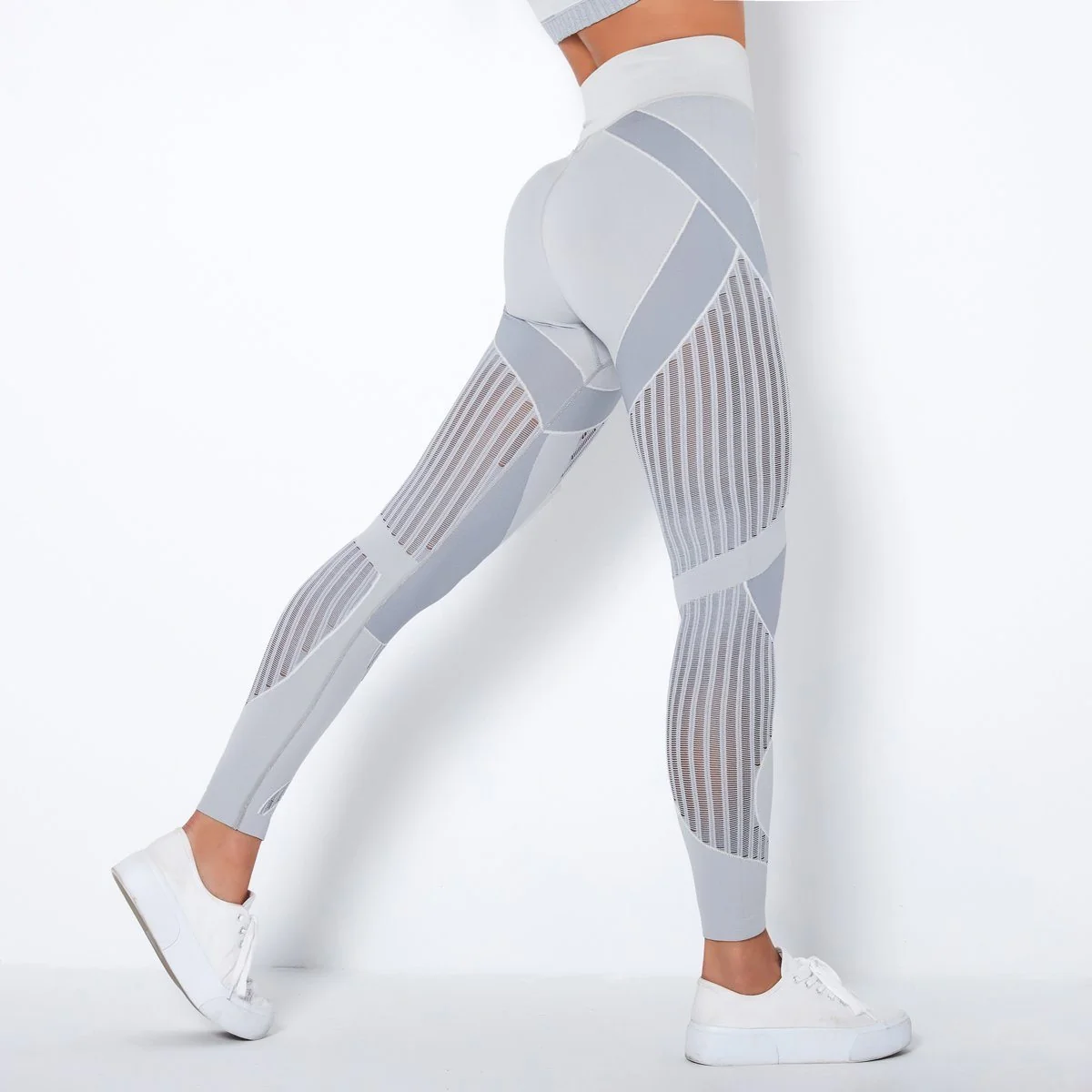 High-Waist Mesh Seamless Performance Leggings