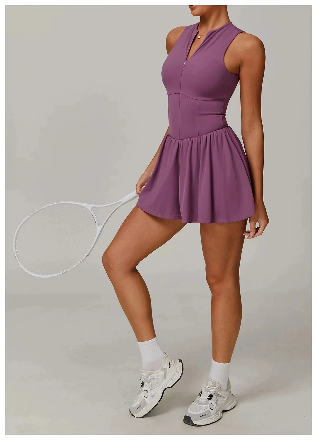 Zipper Bodysuit Dress for Women | Comfortable Fitness Wear