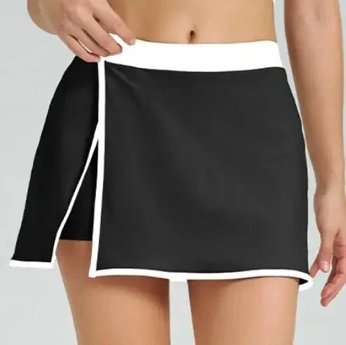 Womens Athletic Pilates Shorts Skirt for Running, Yoga, Gym - Beige, Khaki, Sky Blue, Black