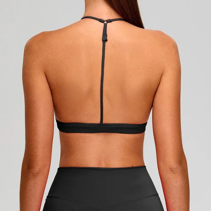 Chambray Blue Tide Back Sports Bra