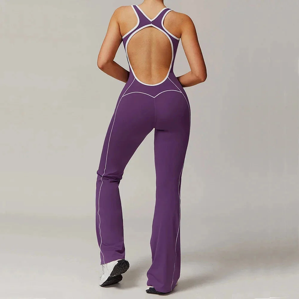 Backless Yoga Jumpsuit for Women in Multiple Colors