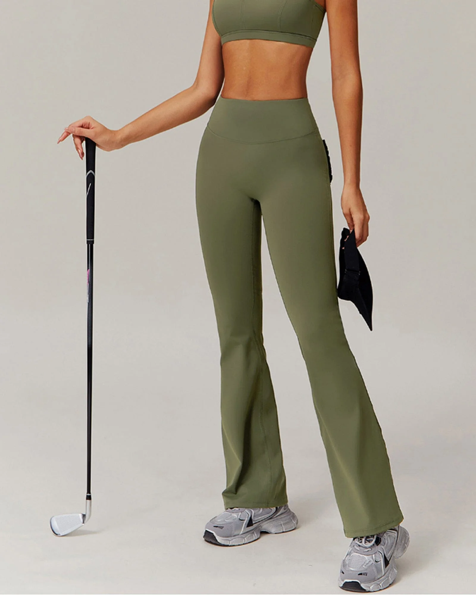 High-Performance Yoga Pants - Rock Lime