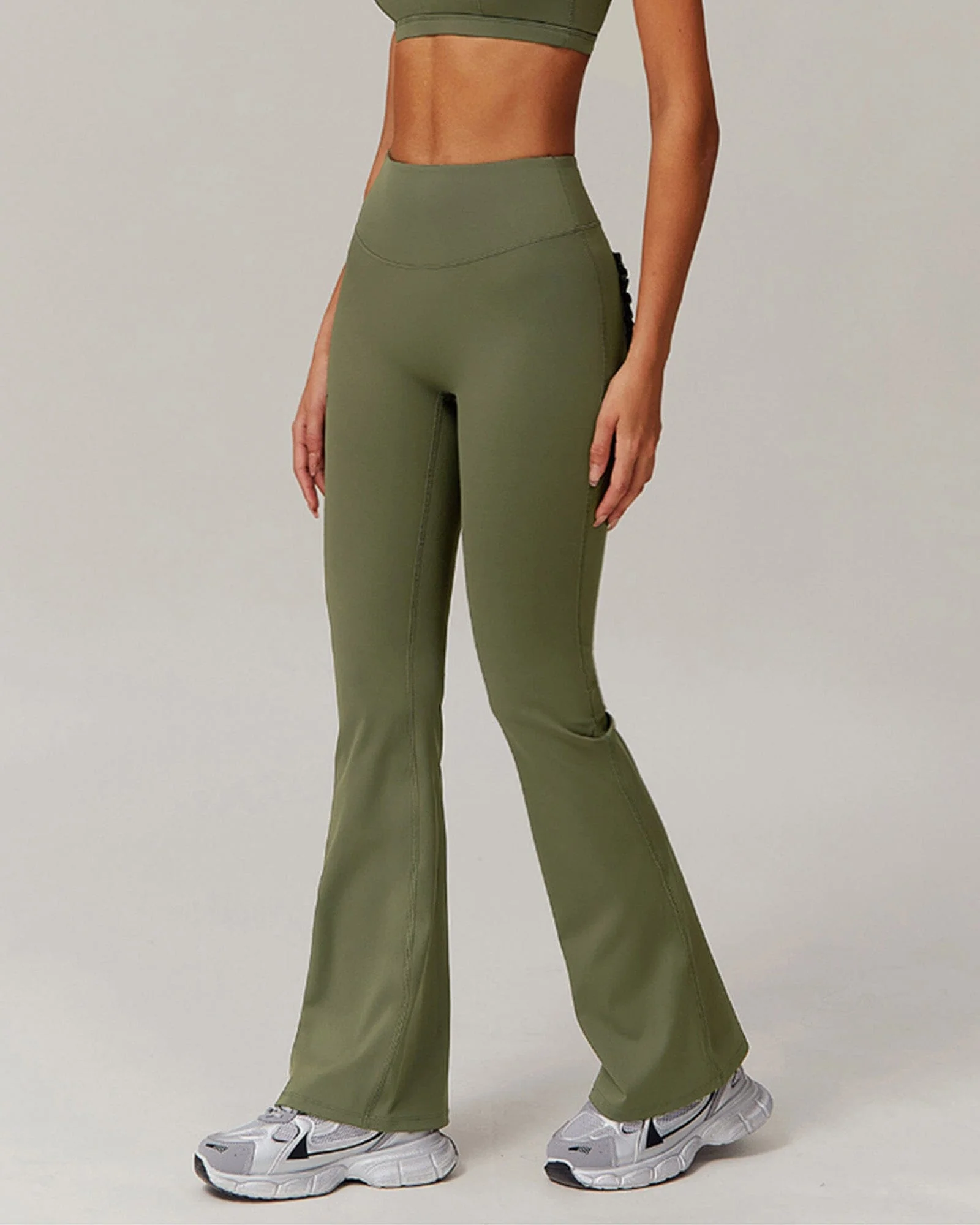 High-Performance Yoga Pants - Rock Lime
