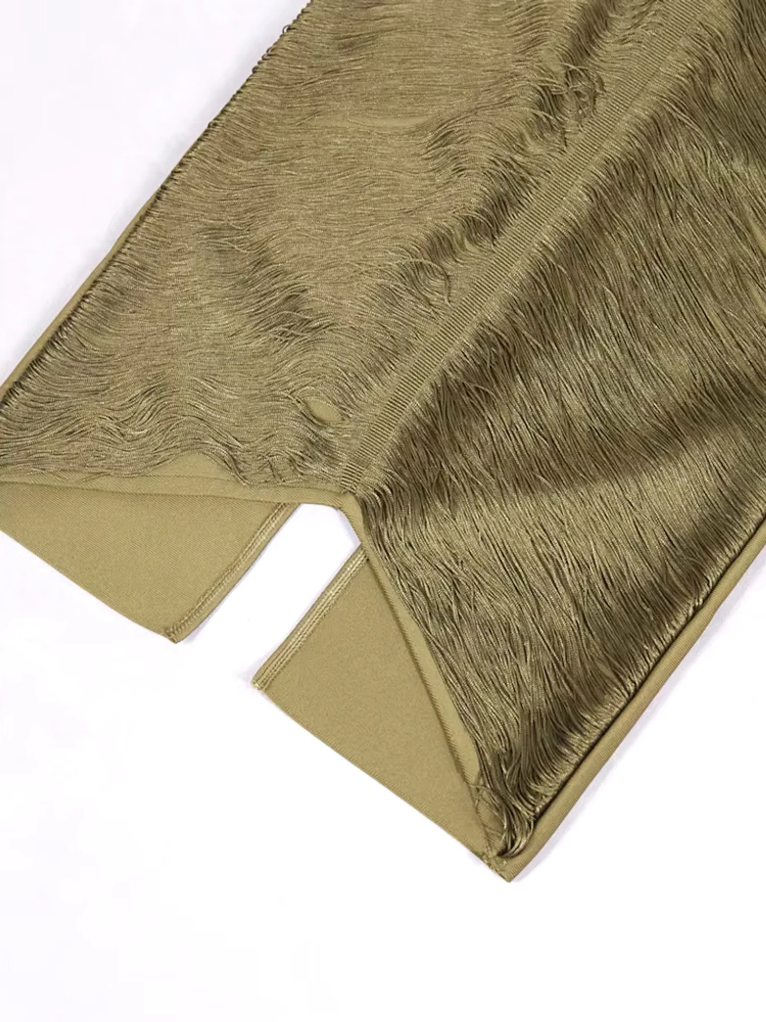 Green Halter Neck Tassel Maxi Dress