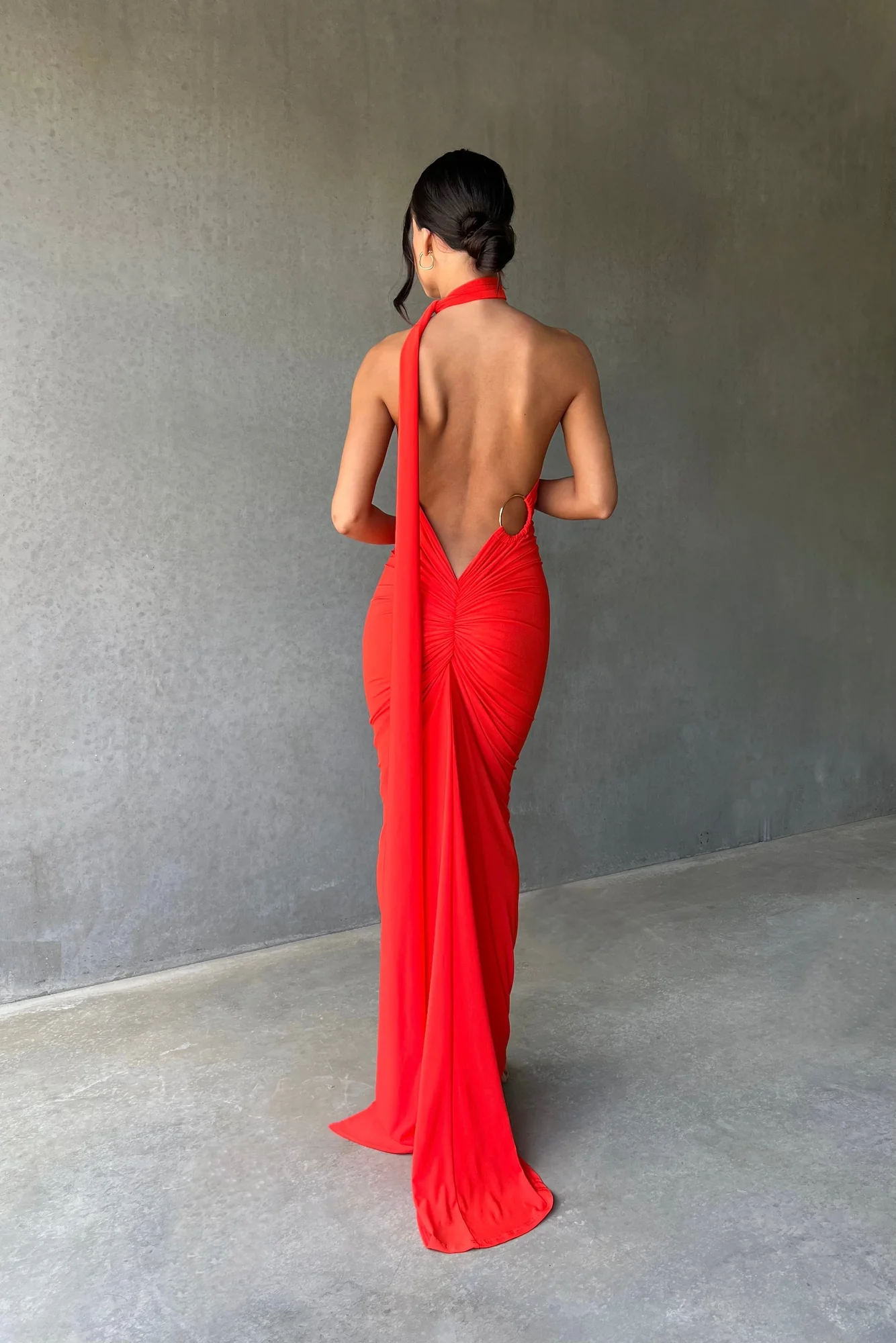Tangerine Backless Maxi Dress - Vibrant Hot Pink