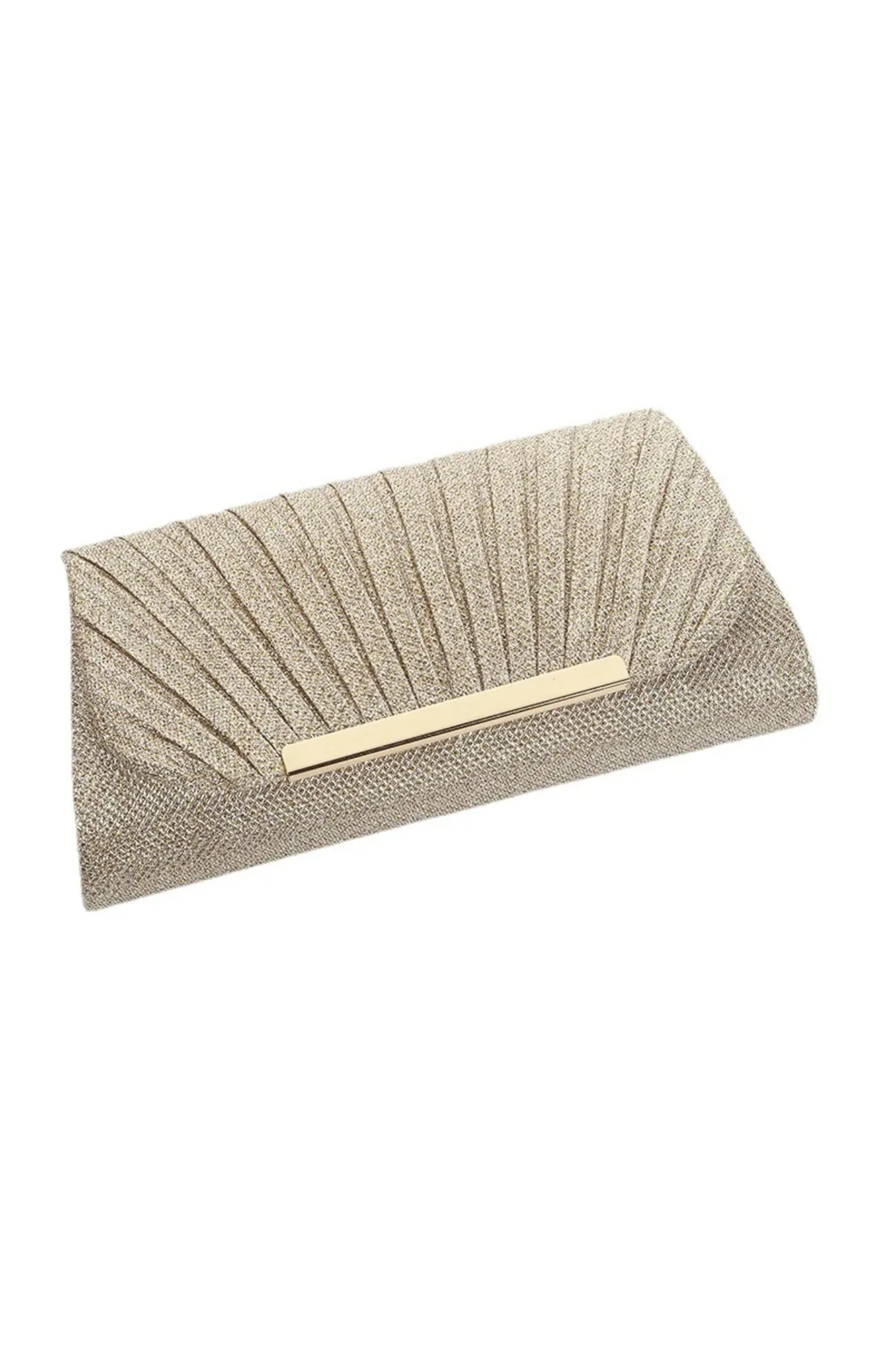 Silver Round Pleated Clutch Bag - Elegant Evening Shoulder Crossbody Purse