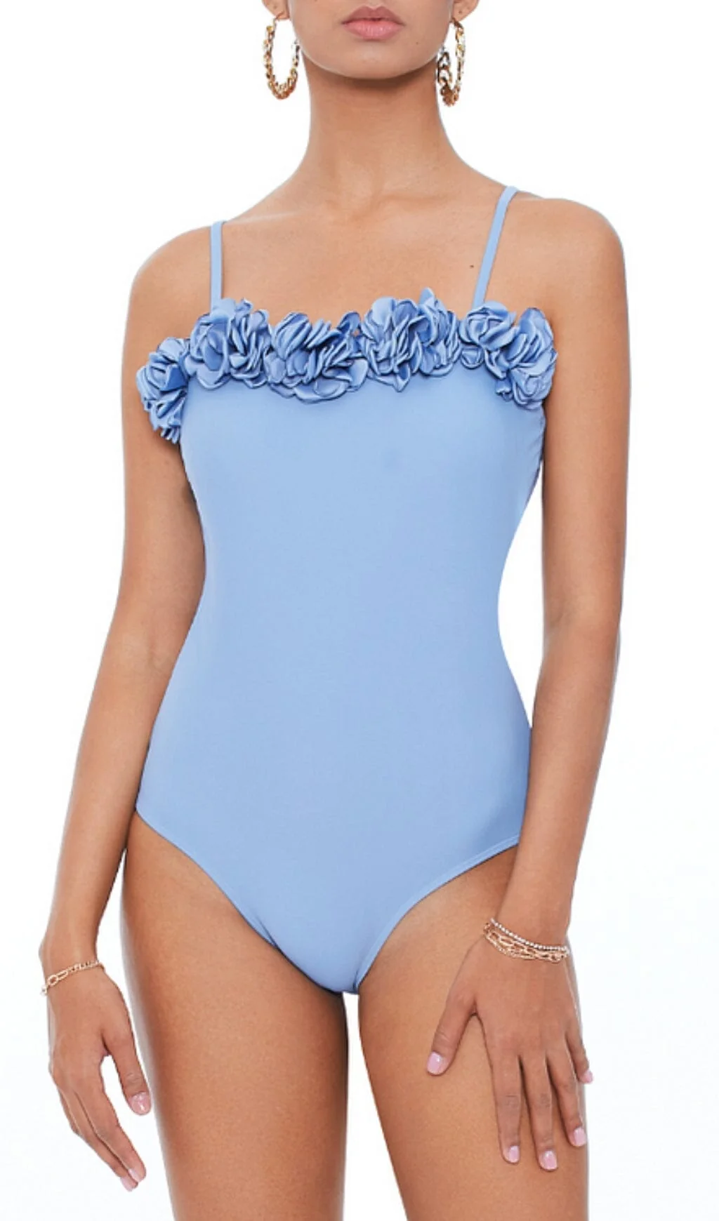 Floral Print One-Piece Swimsuit Quick Dry Swimsuit