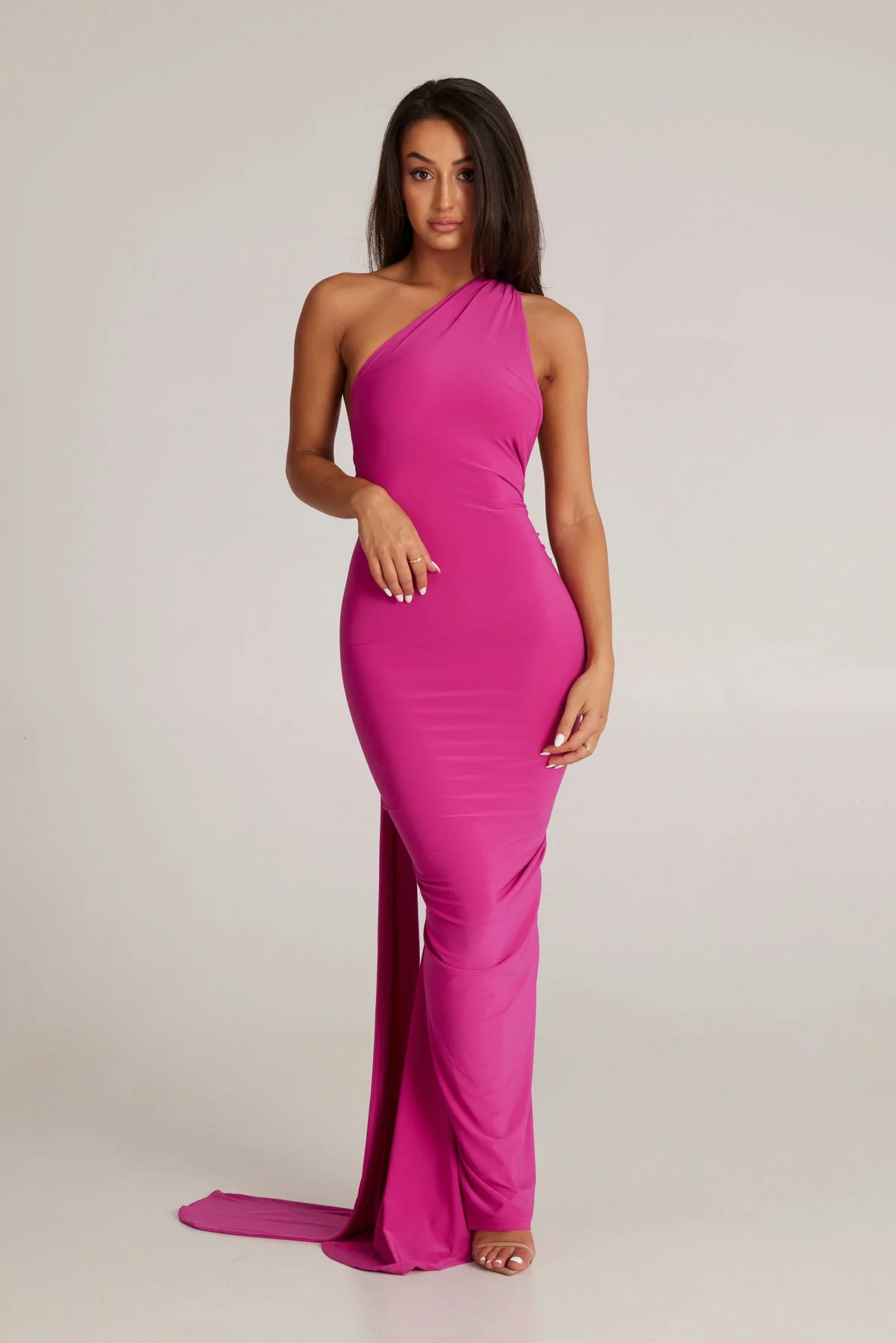 Pink Backless Maxi Dress - Vibrant Night Out Style
