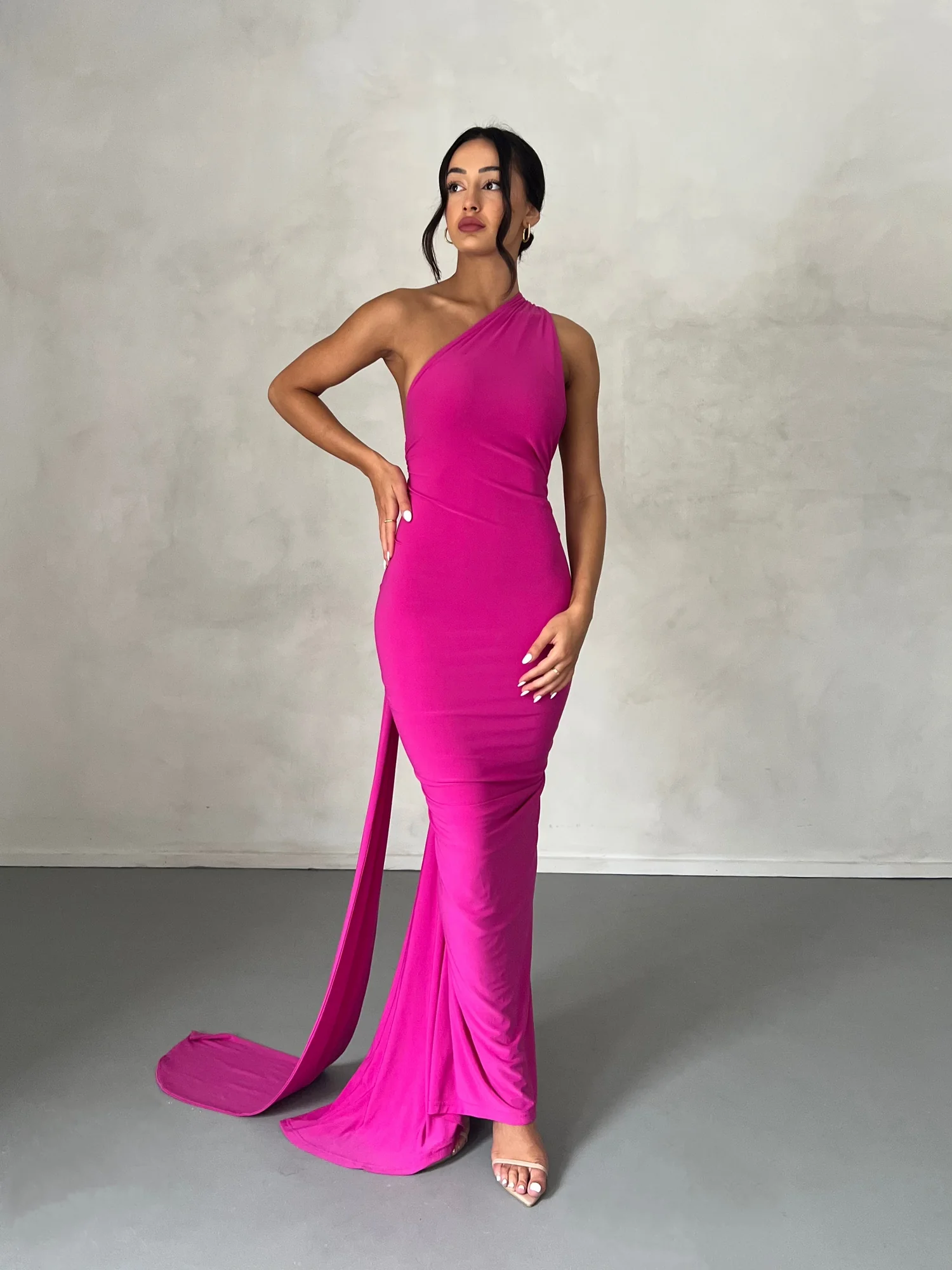 Pink Backless Maxi Dress - Vibrant Night Out Style