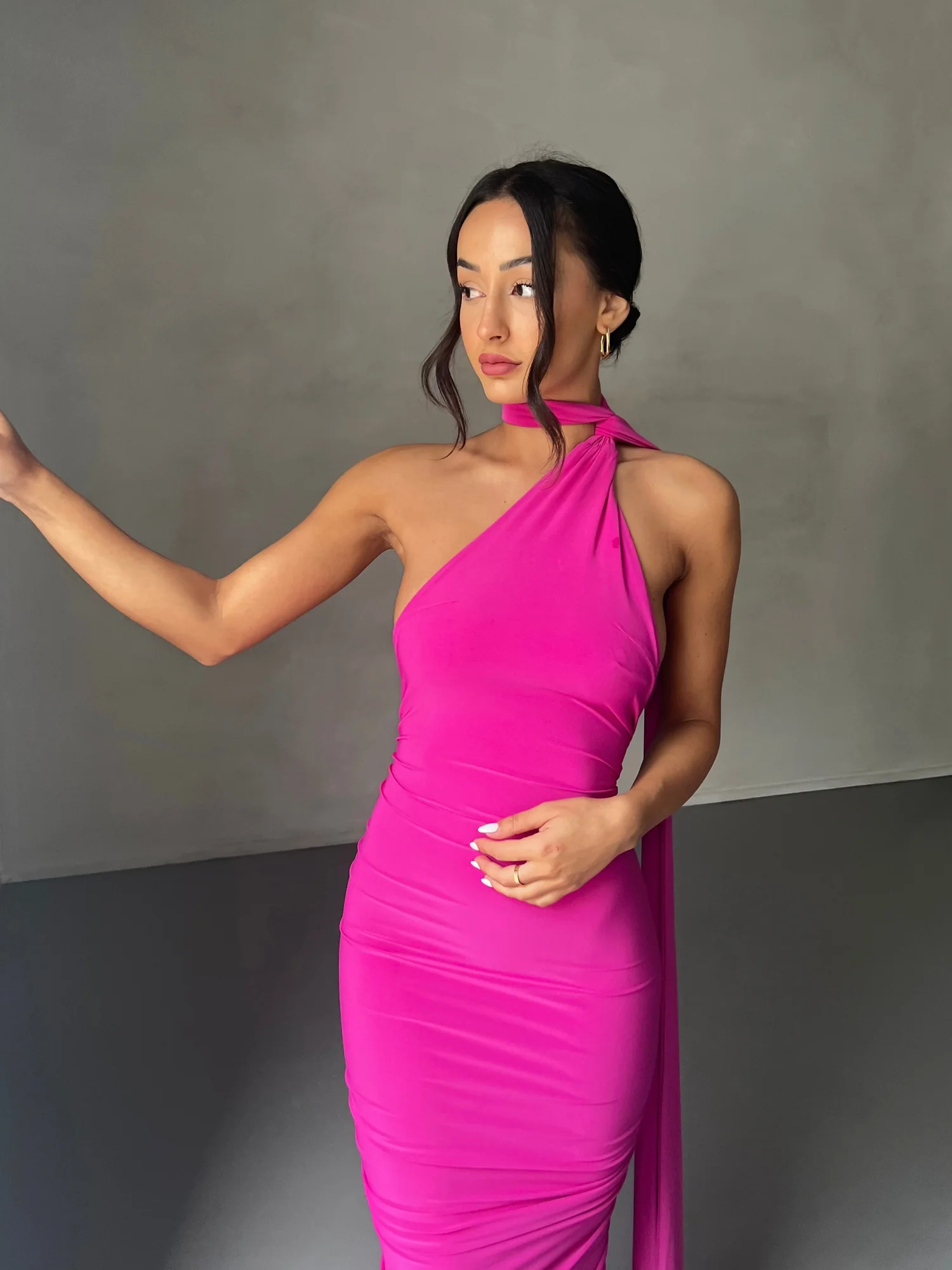 Pink Backless Maxi Dress - Vibrant Night Out Style