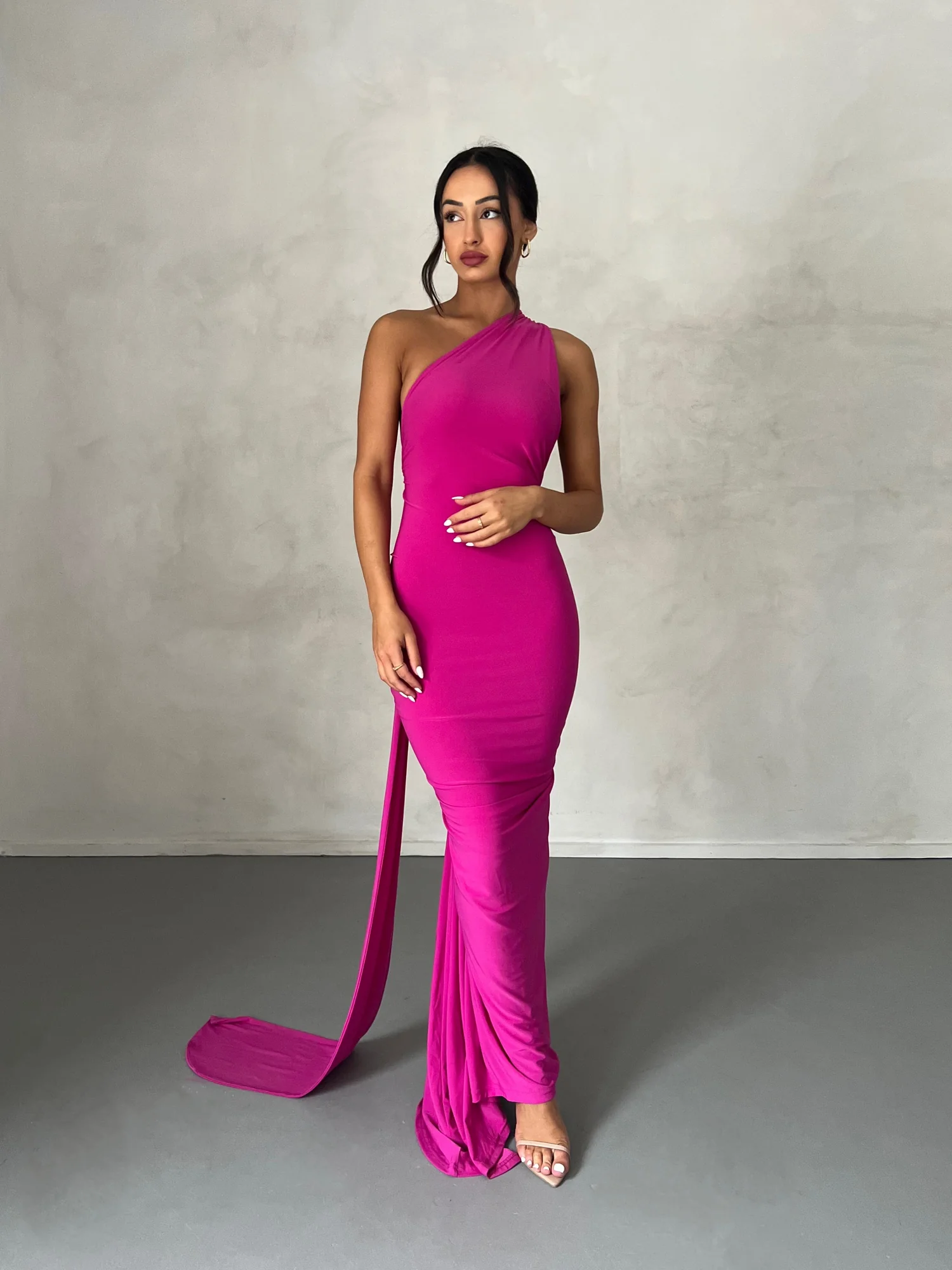 Pink Backless Maxi Dress - Vibrant Night Out Style
