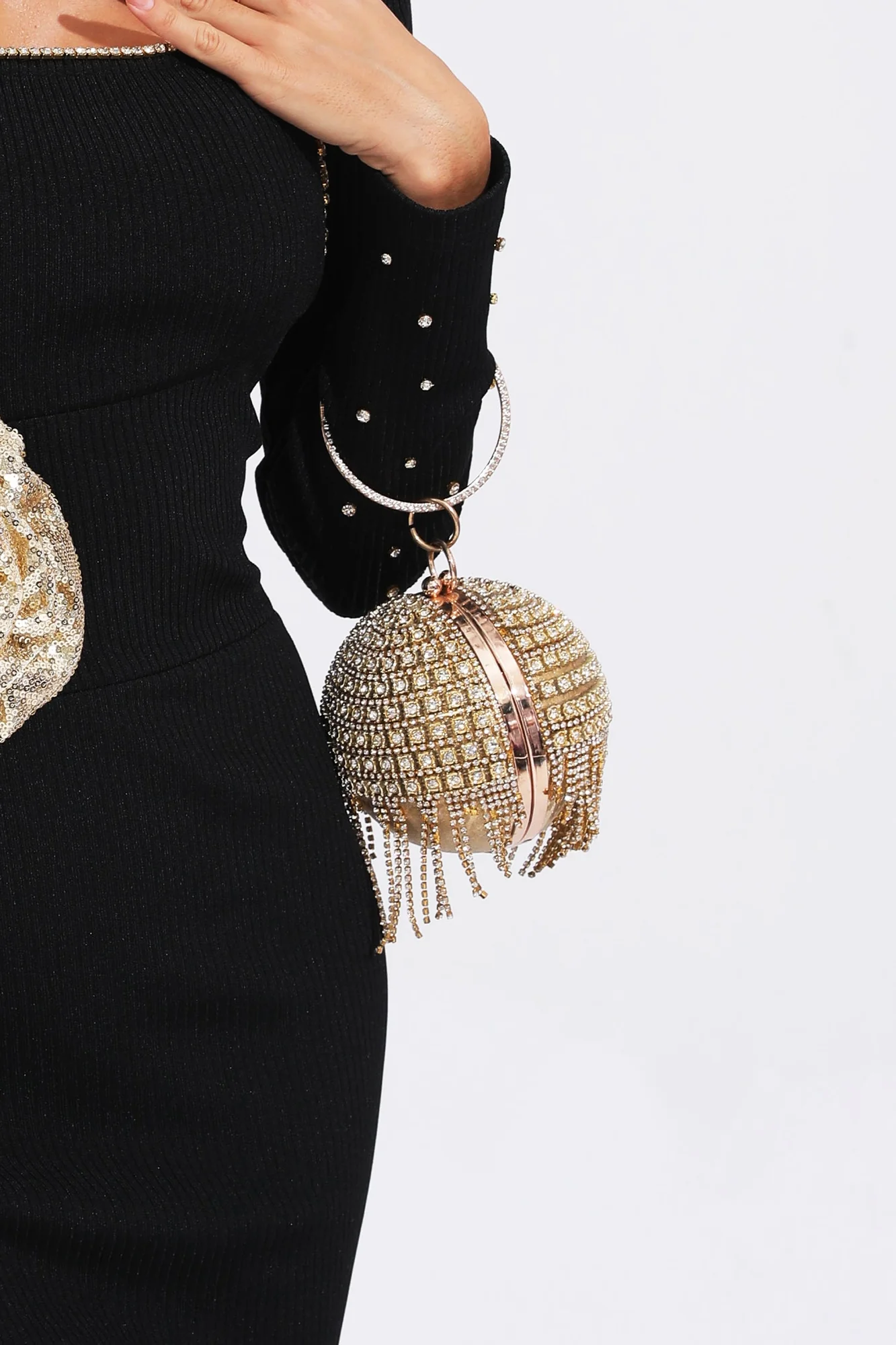 Luxurious Gold Round Ball Evening Bag - Elegant Design