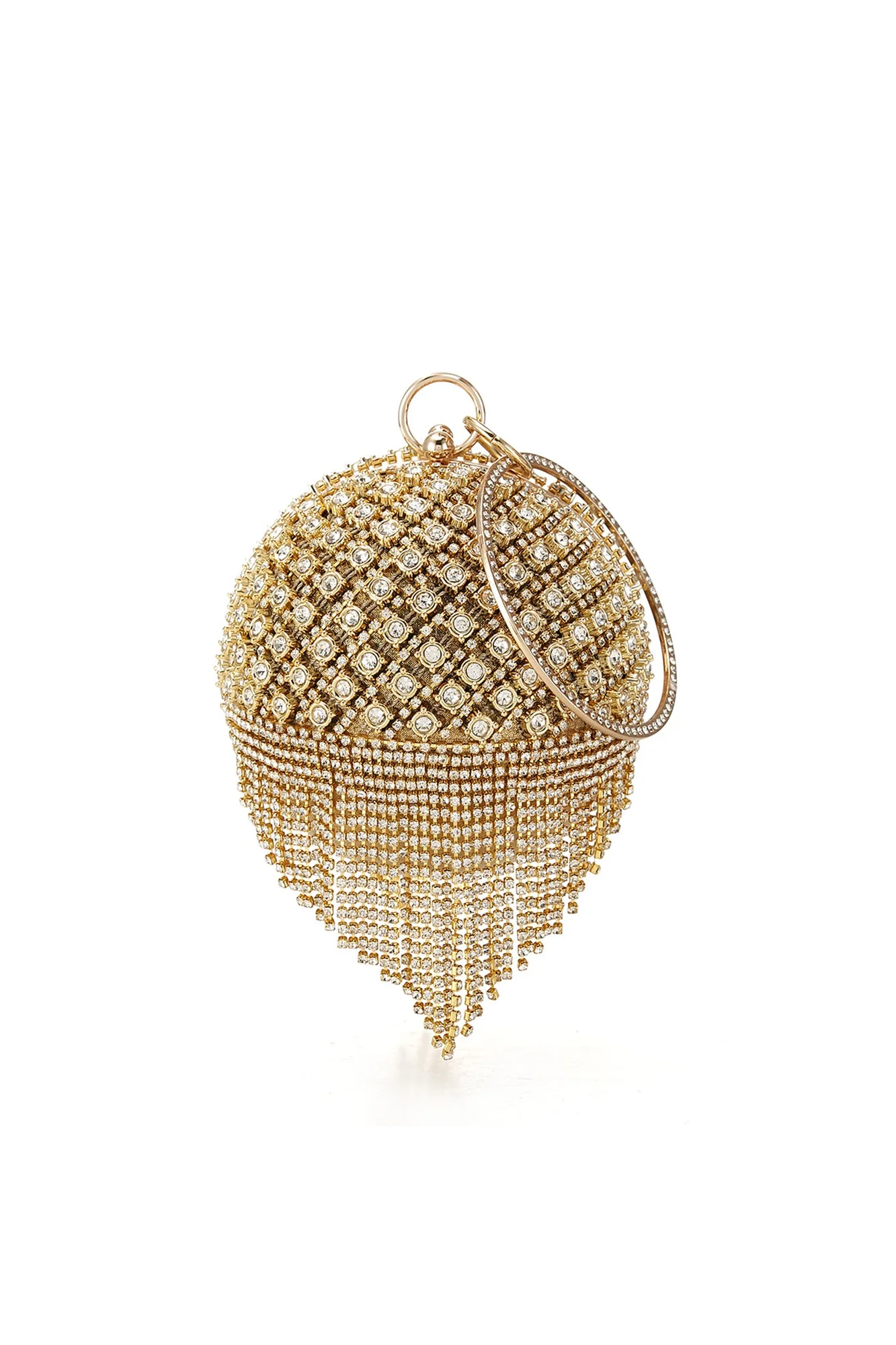 Luxurious Gold Round Ball Evening Bag - Elegant Design
