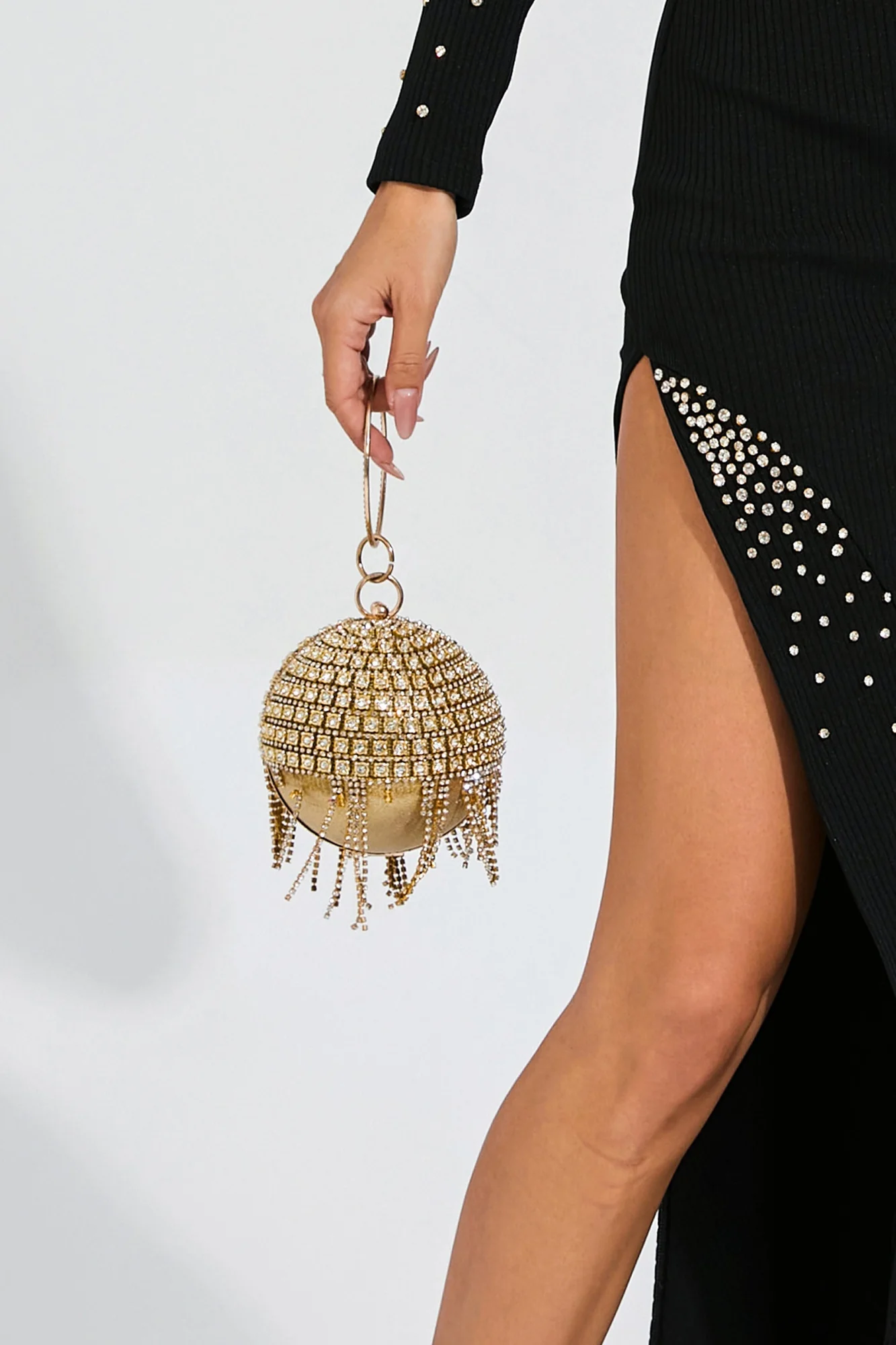 Luxurious Gold Round Ball Evening Bag - Elegant Design