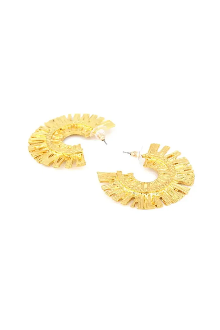 Golden Semicircle Earrings - Elegant Style Statement