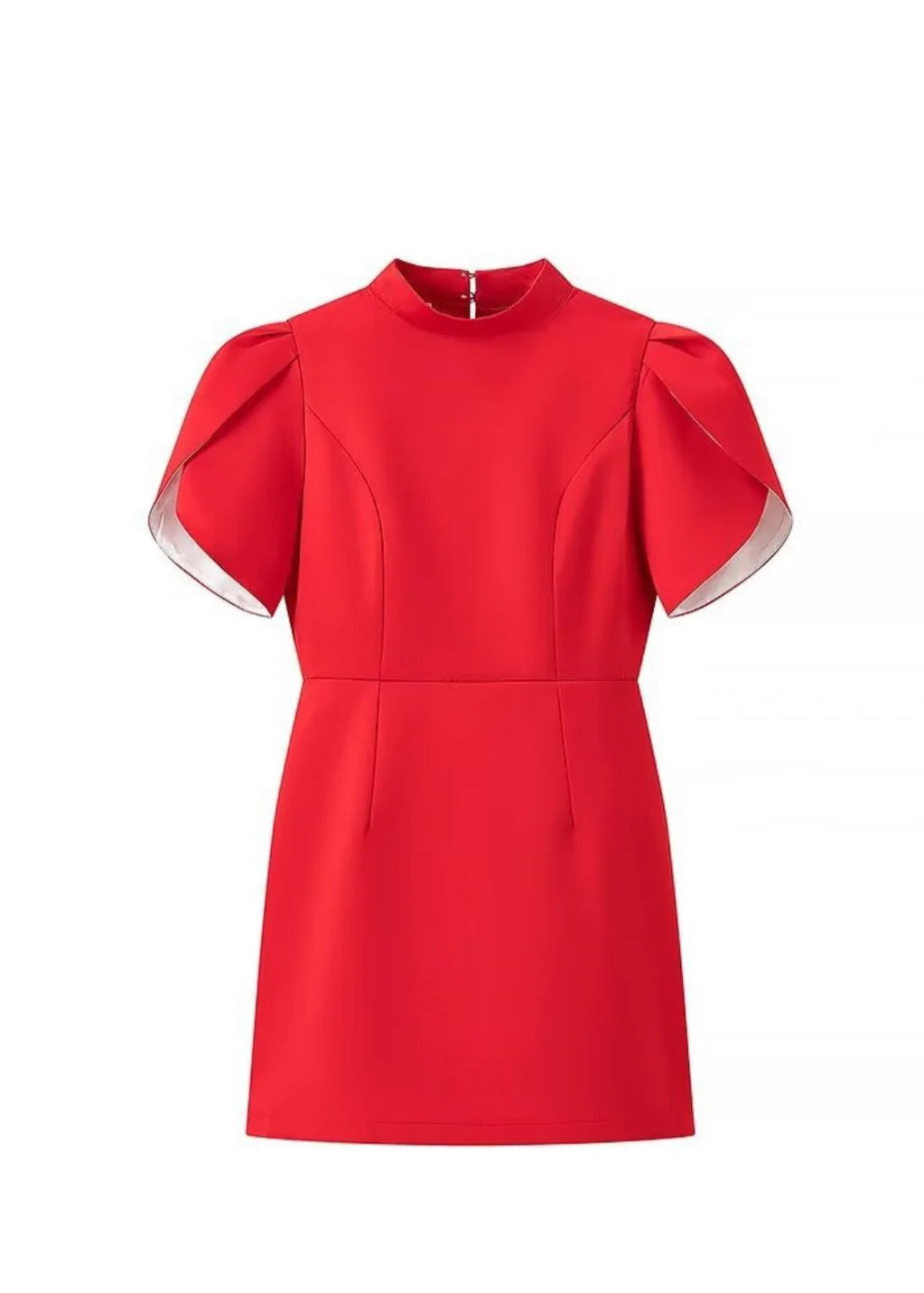 Red Cutout Bowknot Mini Dress - Elegant A-line Silhouette