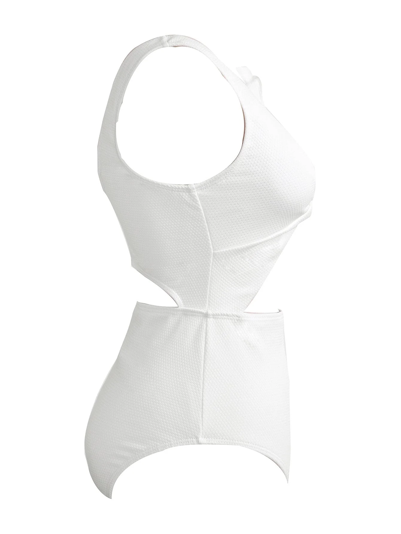 Elegant White Ruffle Swimsuit for Beach - Aquila