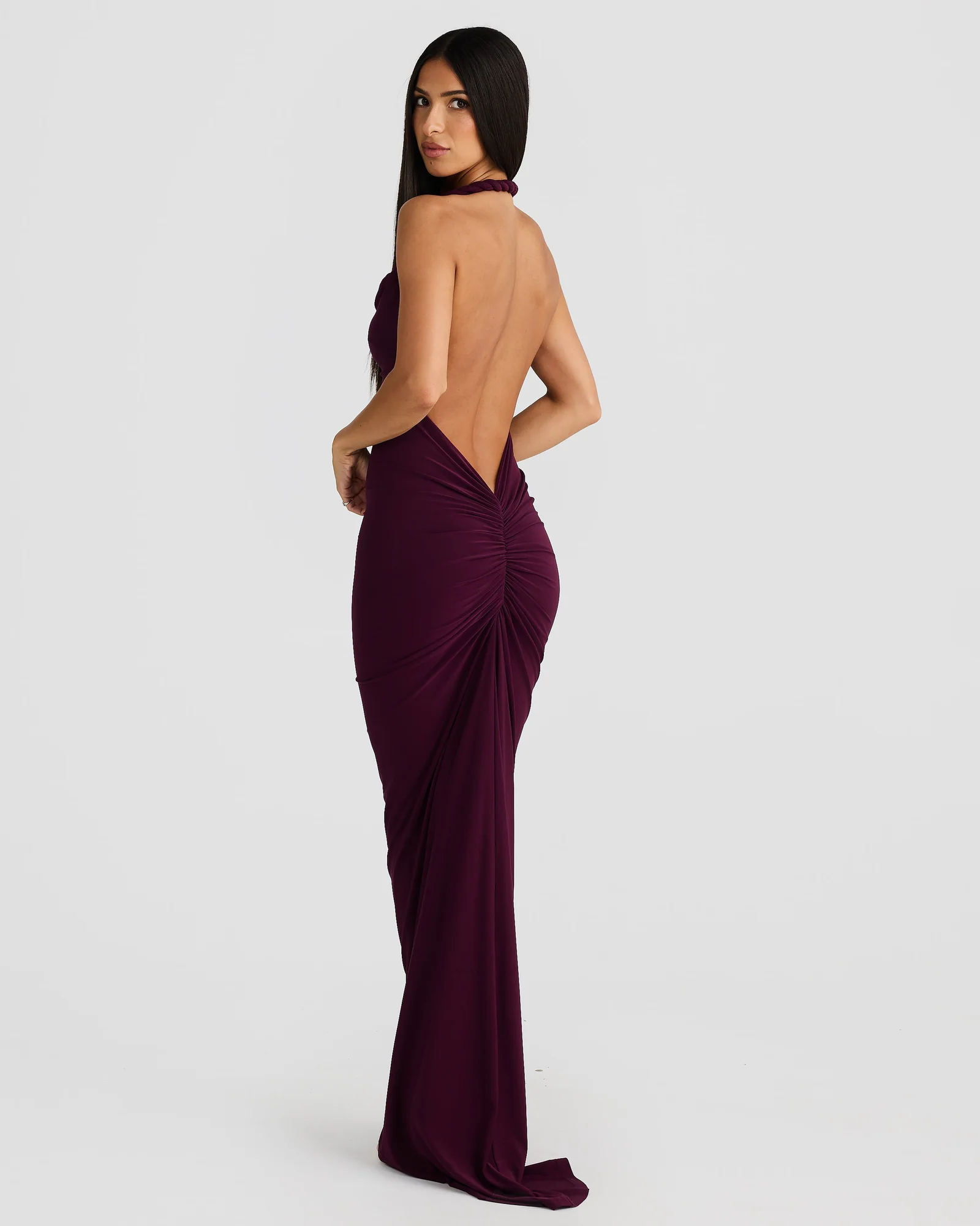 Purple Halterneck Maxi Dress - Versatile & Stylish