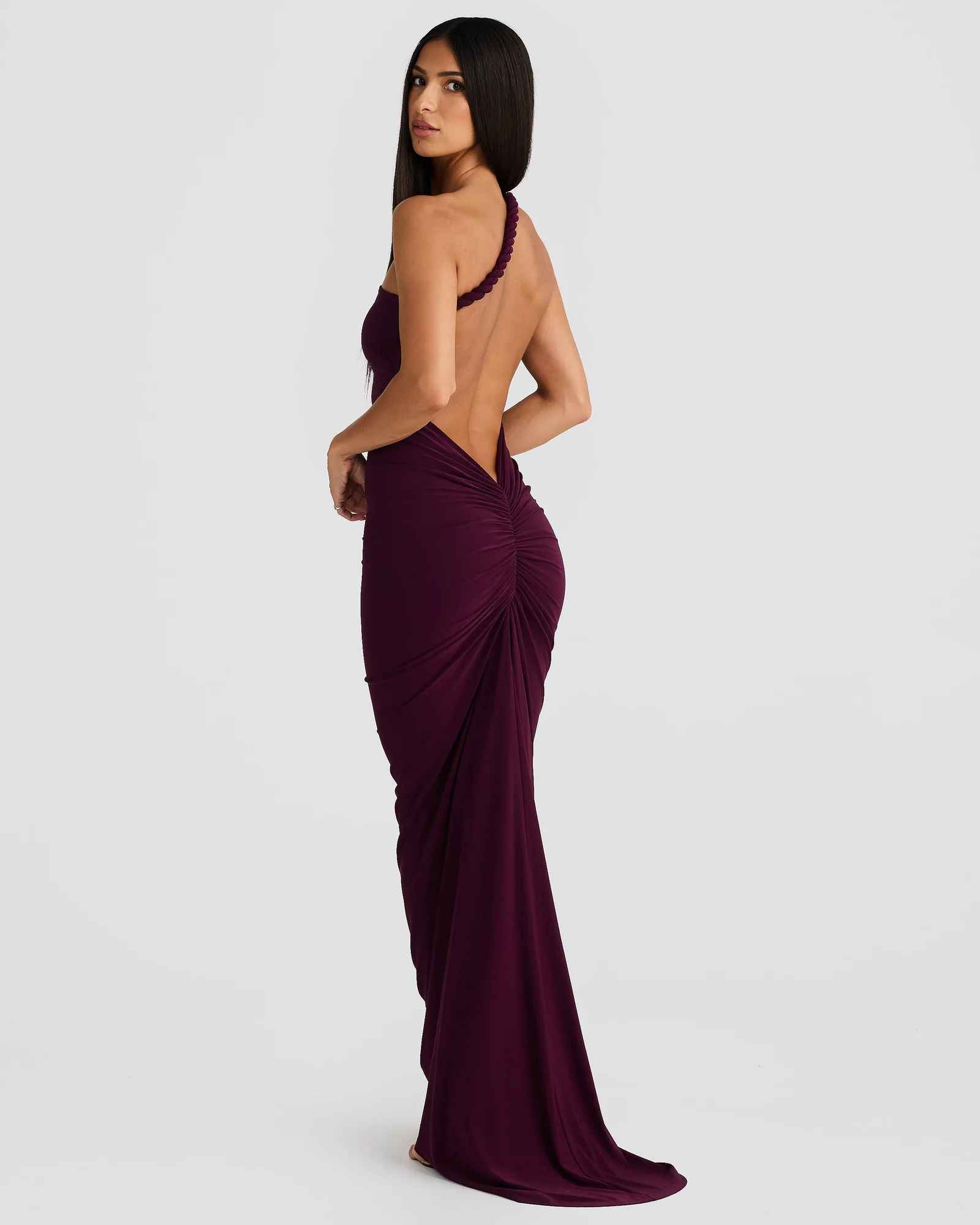 Purple Halterneck Maxi Dress - Versatile & Stylish