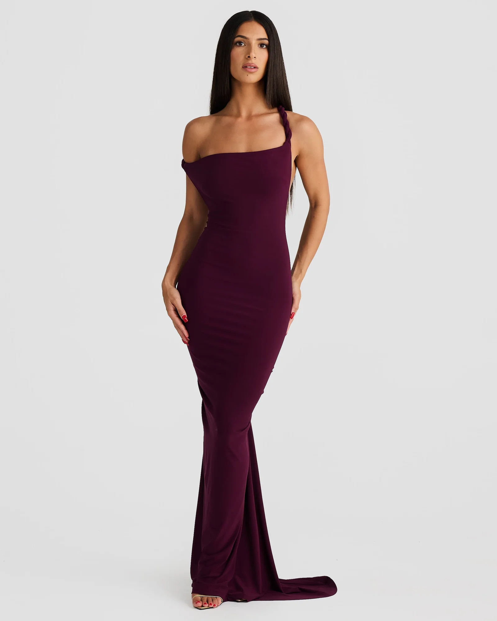 Purple Halterneck Maxi Dress - Versatile & Stylish