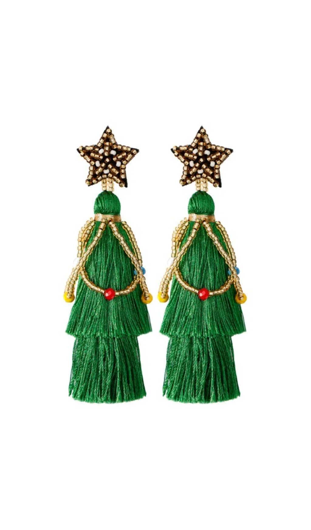 Celestial Star Tassel Earrings - Sparkling Jewelry Accessory