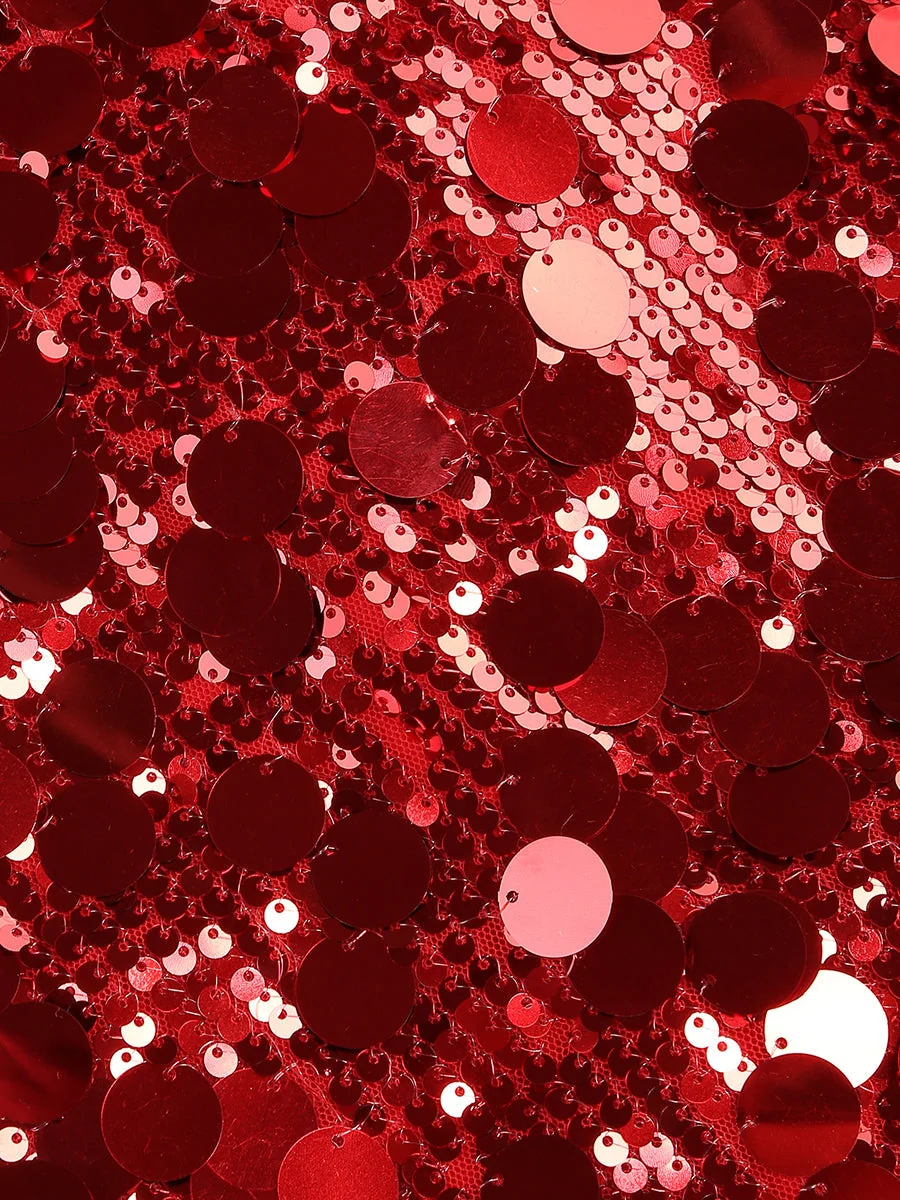 Red Sequin Strapless Mini Dress - Sparkle All Night Long